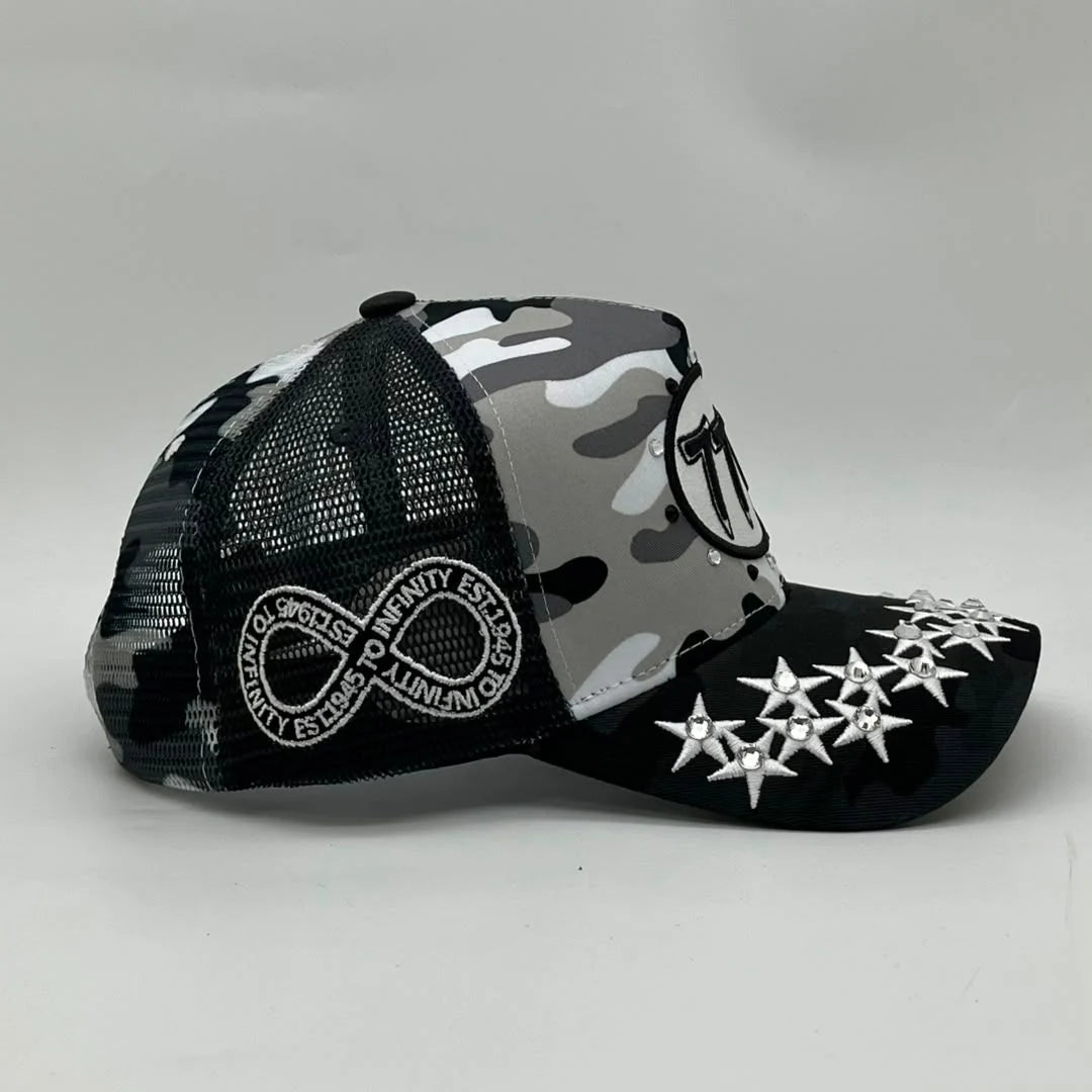 Hudson V1 camo diamond 777 trucker hat by HUDSON NYC