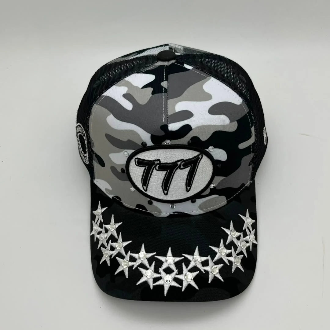 Hudson V1 camo diamond 777 trucker hat by HUDSON NYC