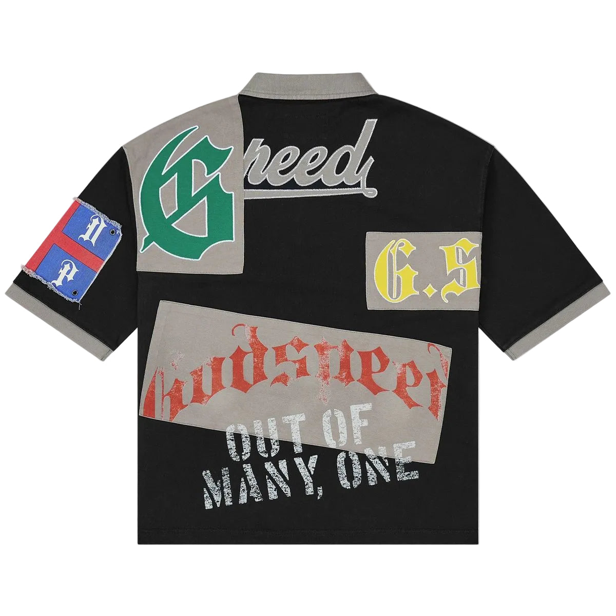 Godspeed heritage patchwork polo shirt by GODSPEED