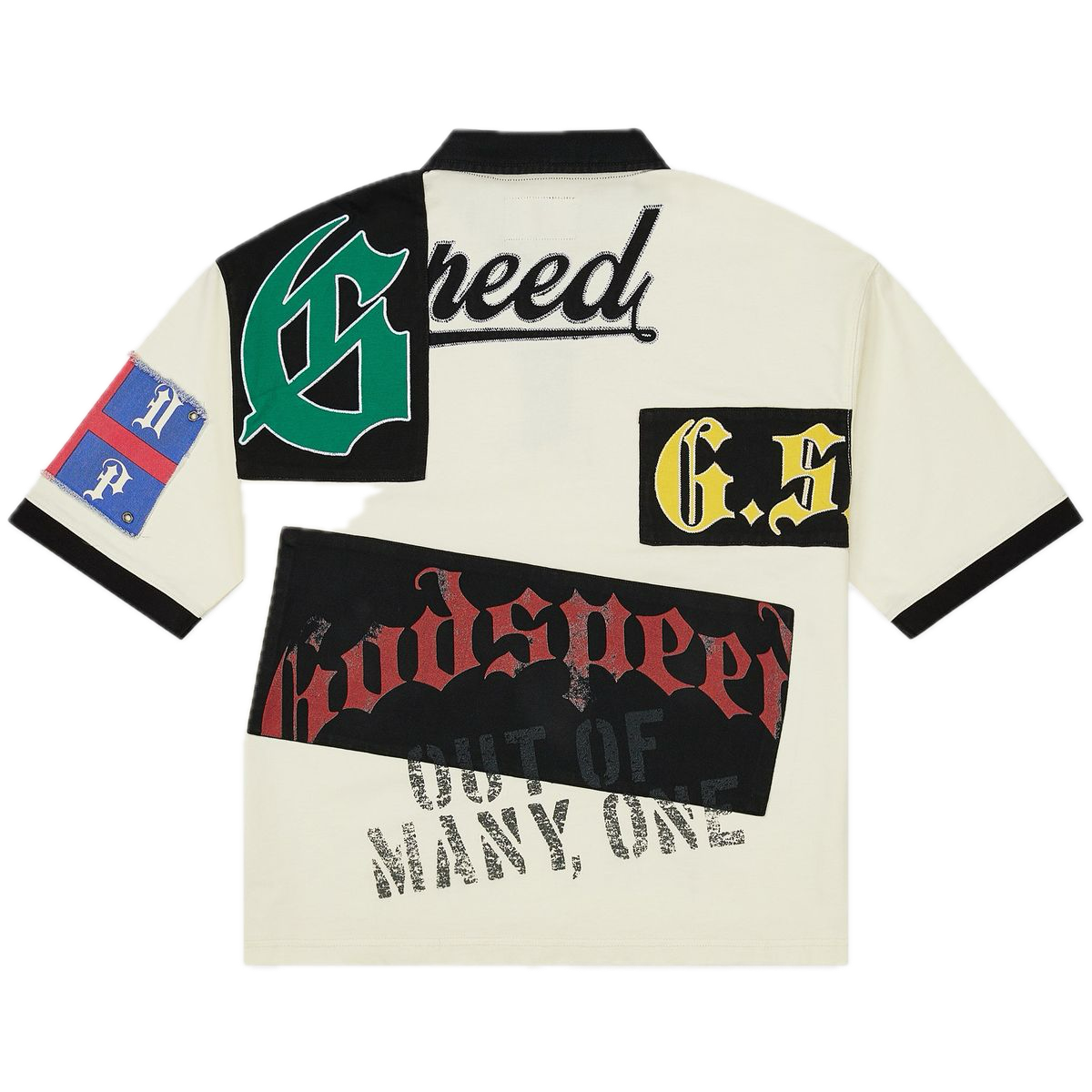 Godspeed heritage patchwork polo shirt by GODSPEED