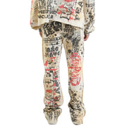 Rare peace digital print rhinestone sweatpants - SWEAT PANT - Cityswagusa.com