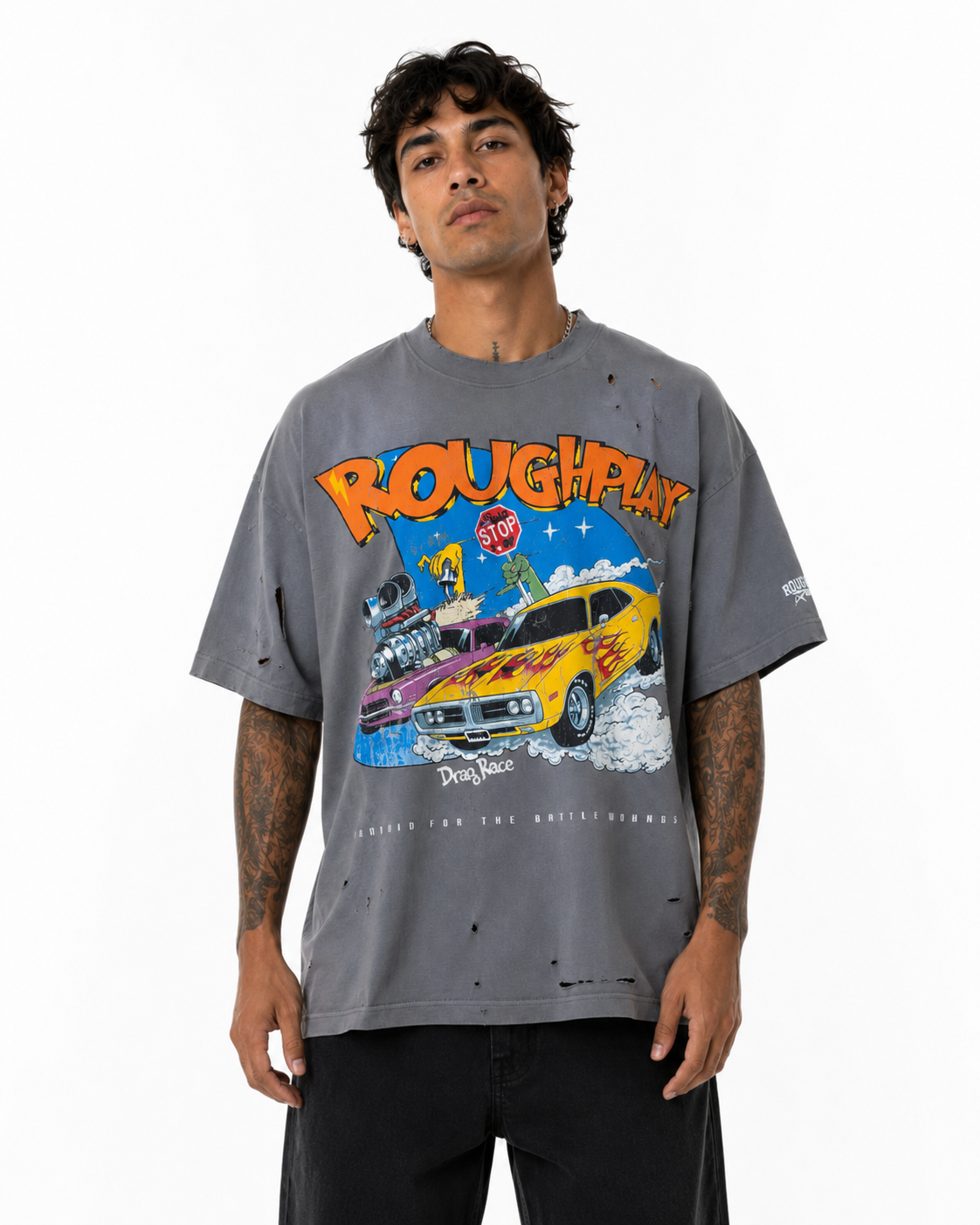 Roughplay drag race t-shirt by ROUGH PLAY
