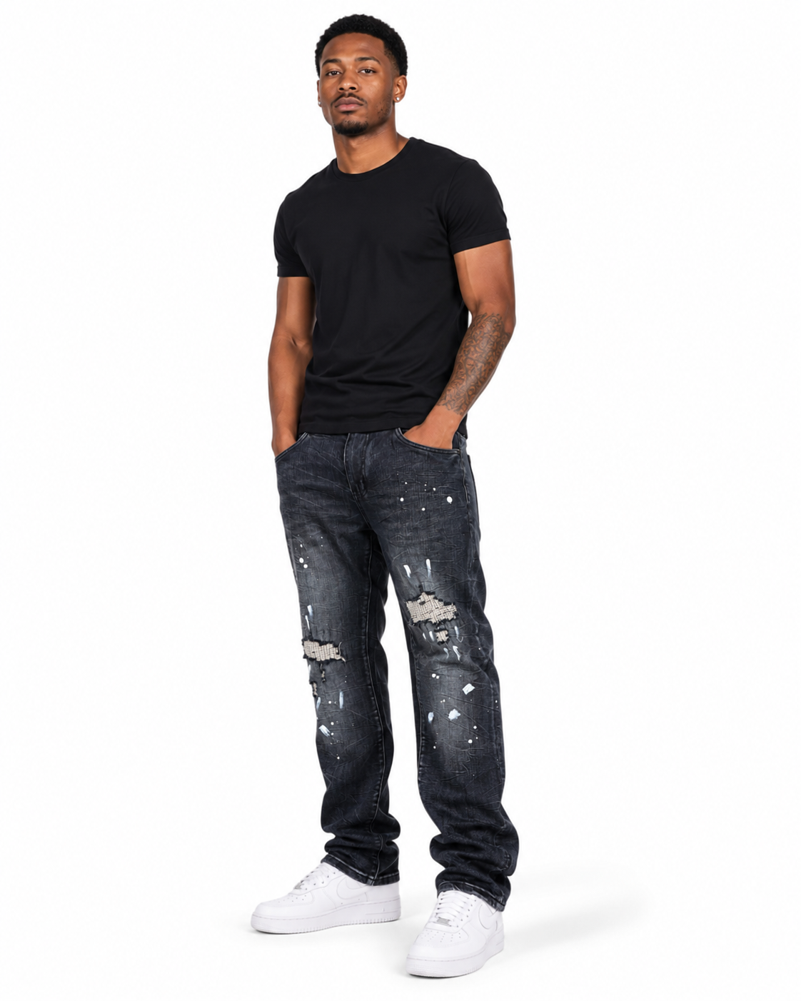 Waimea relaxed straight distressed denim by WAIMEA