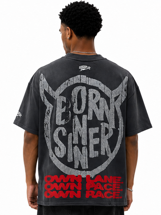 Rough play born sinner t-shirt by ROUGH PLAY