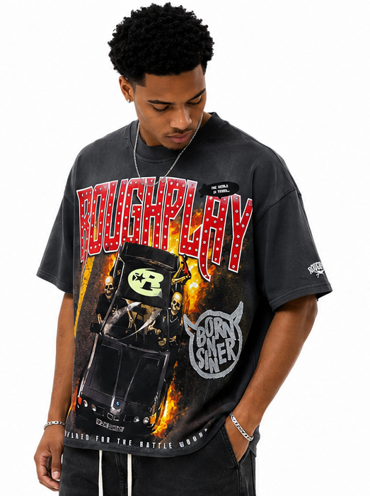 Rough play born sinner t-shirt by ROUGH PLAY