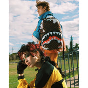 Sprayground Sharks in Paris Gallery Edition Backpack - Sprayground sharks in paris cotton canvas painted dlx backpack by SPRAYGROUND
