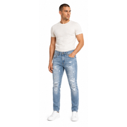 M.society slim straight fit rip and repair denim by M.SOCIETY