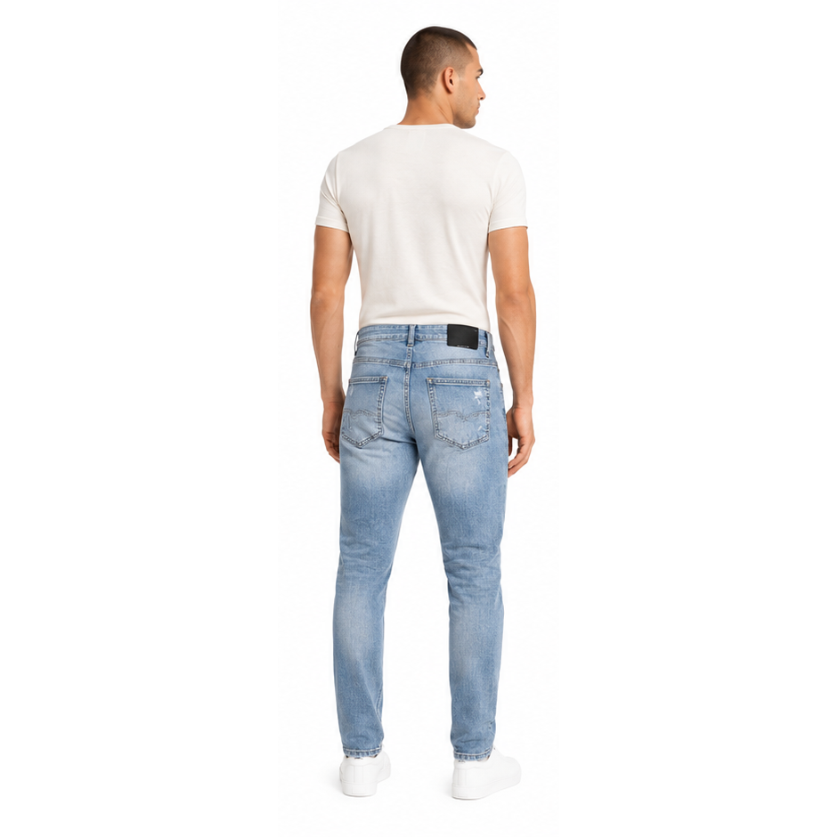 M.society slim straight fit rip and repair denim by M.SOCIETY