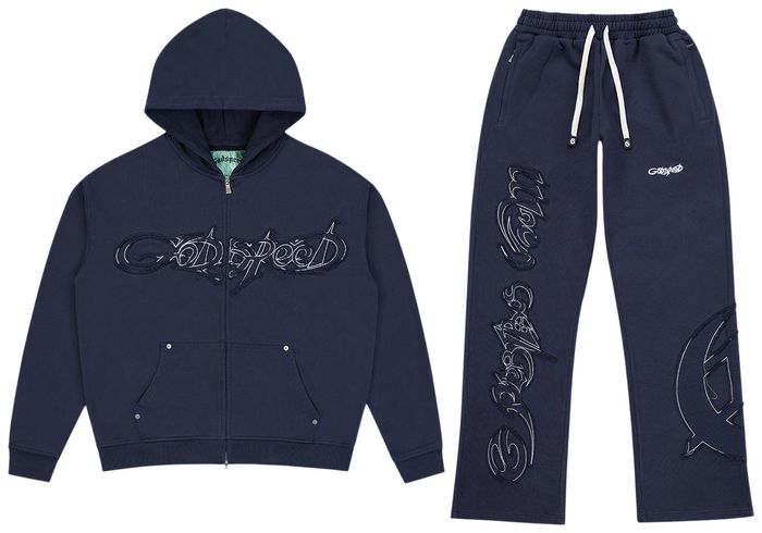Godspeed raw import stitched logo sweatsuit - SWEATSUITS - Cityswagusa.com