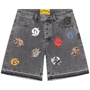 Godspeed infinity patched denim shorts - SHORTS - Cityswagusa.com