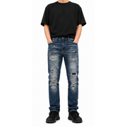 M.society slim straight fit rip and repair denim by M.SOCIETY
