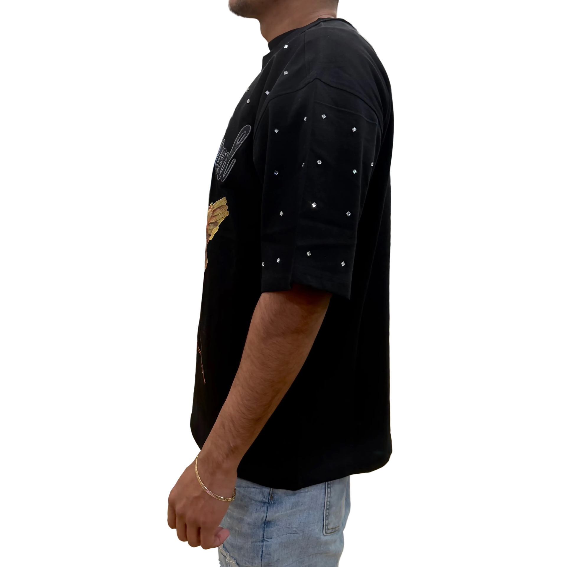 PJ Mark relaxed fit highly favored rhinestone t-shirt by PJ MARK