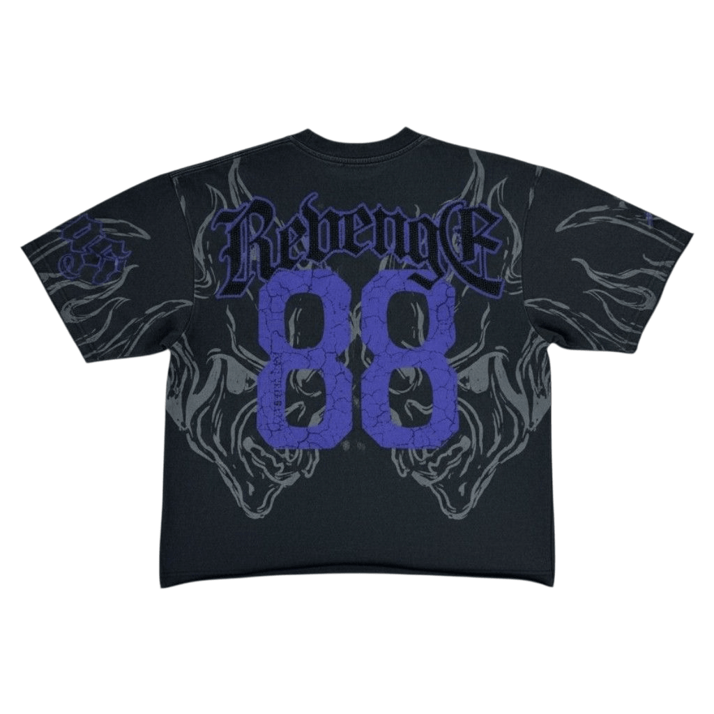 Rebel Minds saint rhinestone crop t-shirt - T-SHIRT - Cityswagusa.com