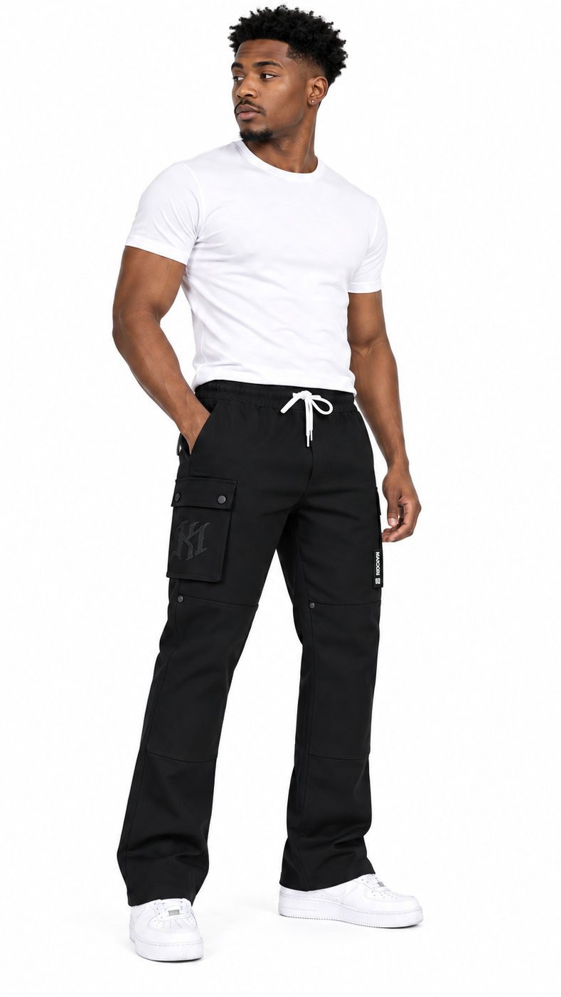 Makobi adorni stacked nylon pant by MAKOBI