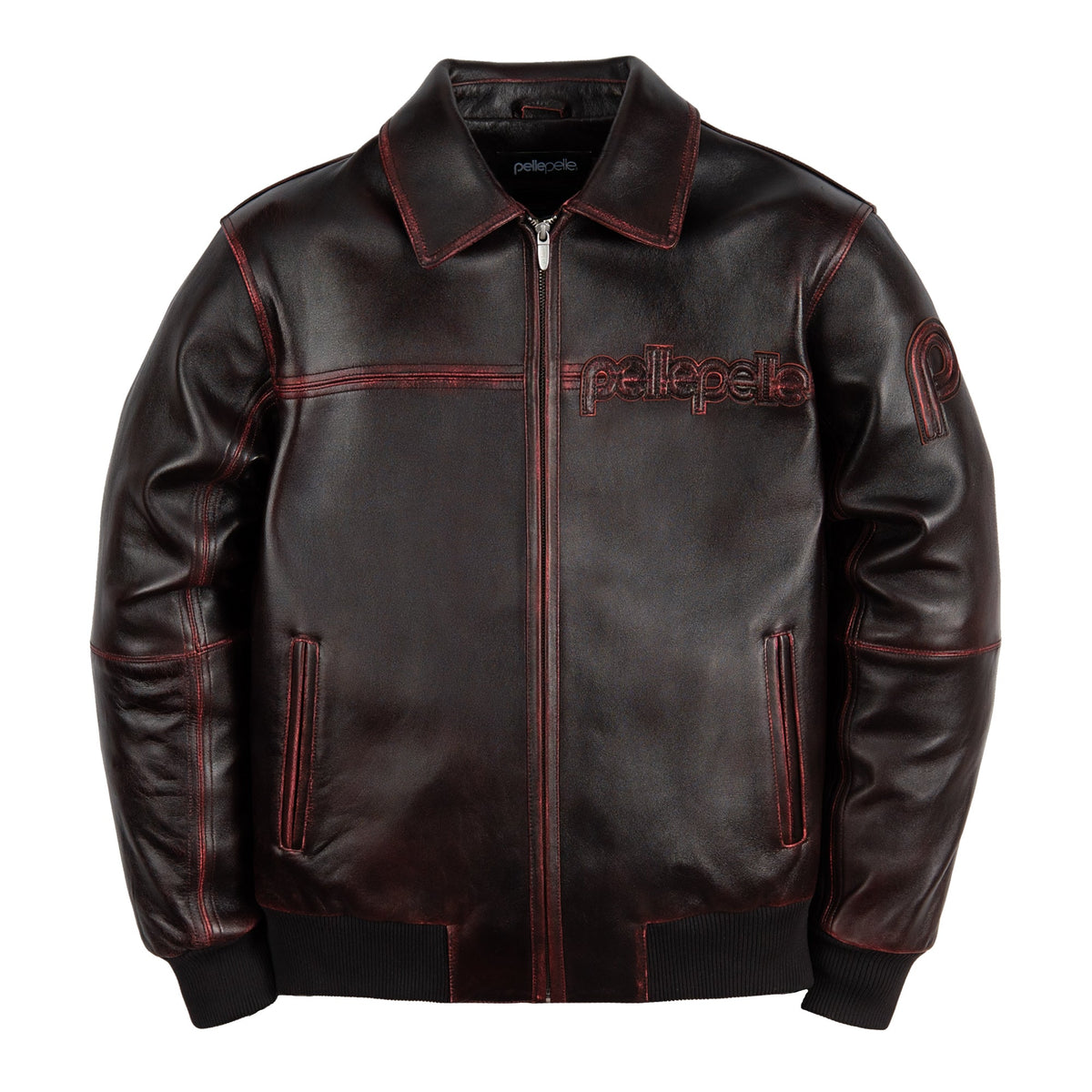 Pelle Pelle basic corded leather jacket by PELLE PELLE