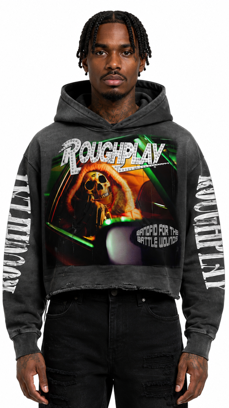 Roughplay skull in car hoodie by ROUGH PLAY