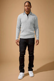 Jordan craig cable knit quarter zip sweater by JORDAN CRAIG