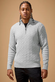 Jordan craig cable knit quarter zip sweater by JORDAN CRAIG