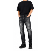 M.society slim straight fit rip and repair denim by M.SOCIETY