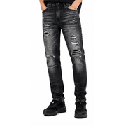 M.society slim straight fit rip and repair denim by M.SOCIETY
