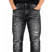 M.society slim straight fit rip and repair denim by M.SOCIETY