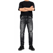 M.society slim straight fit rip and repair denim by M.SOCIETY