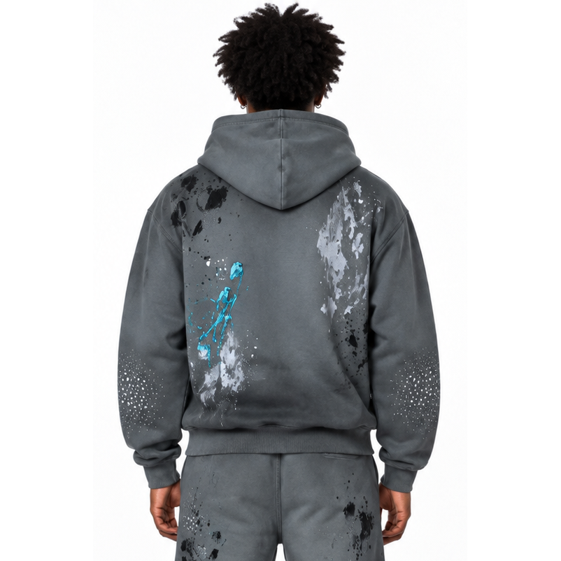 Rare peace distressed logo hoodie by RARE PEACE