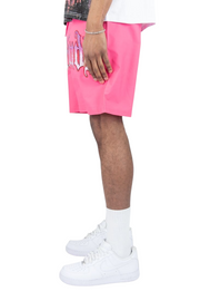 Rebel Minds rm town rhinestone nylon shorts by REBEL MINDS