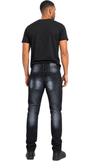 M.society slim straight fit rip and repair denim by M.SOCIETY