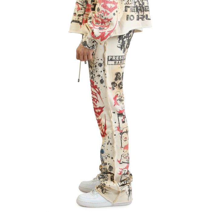 Rare peace digital print rhinestone sweatpants - SWEAT PANT - Cityswagusa.com