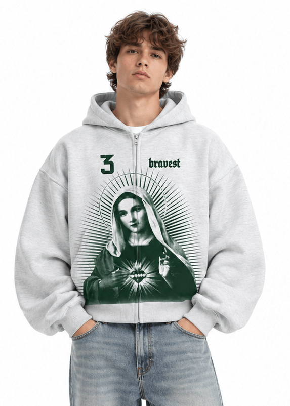 Bravest studios Mary zip up hoodie - HOODIE - Cityswagusa.com