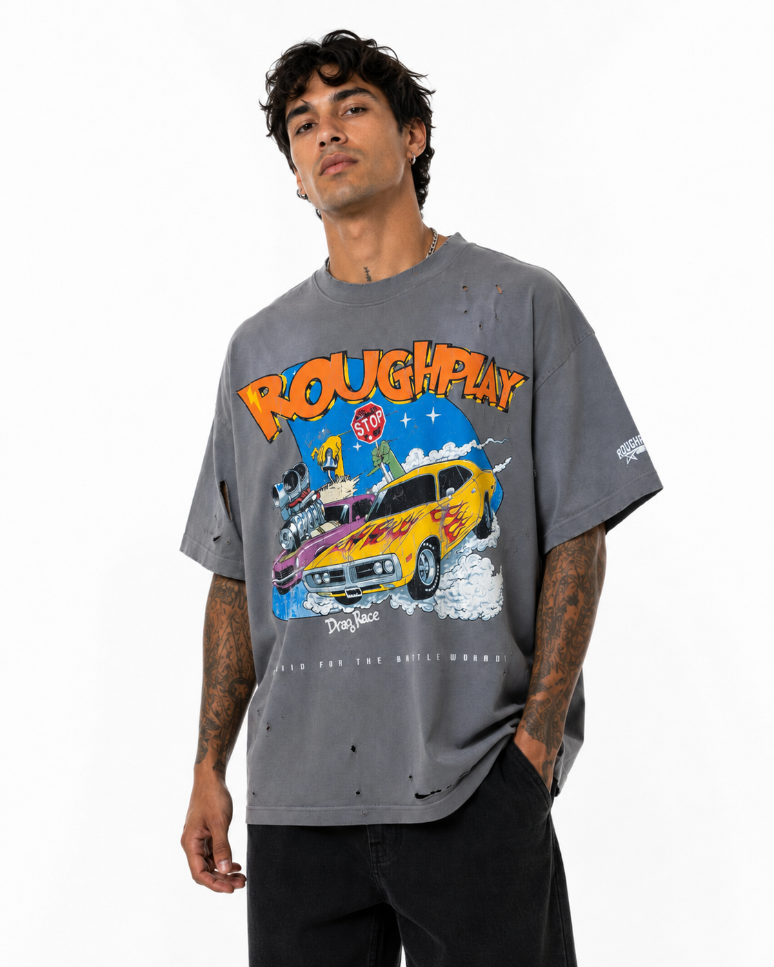 Roughplay drag race t-shirt by ROUGH PLAY