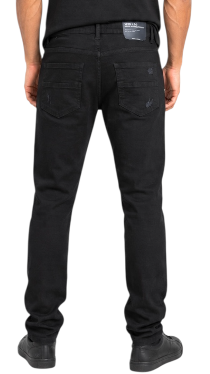 M.society slim straight fit rip and repair denim by M.SOCIETY