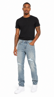 Waimea relaxed straight distressed denim by WAIMEA