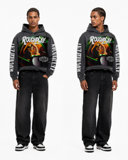 Roughplay skull in car hoodie by ROUGH PLAY