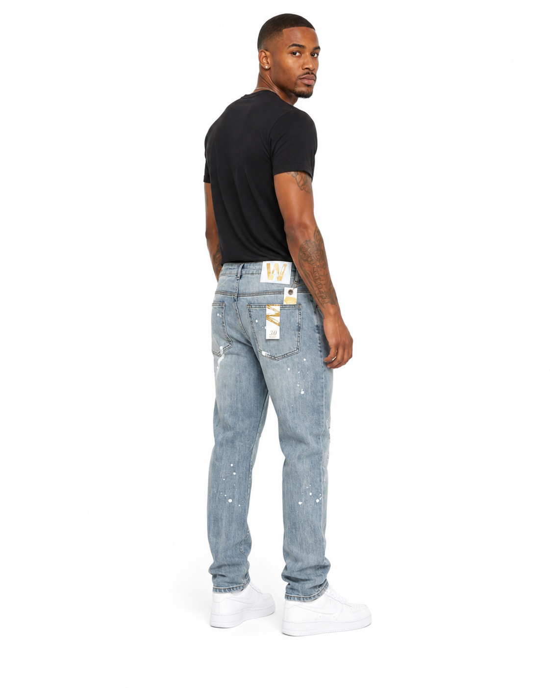 Waimea relaxed straight distressed denim by WAIMEA