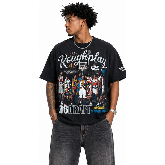 Rough play '96 draft t-shirt - Designed for versatility, by ROUGH PLAY