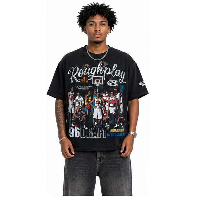 Rough play '96 draft t-shirt - Designed for versatility, by ROUGH PLAY
