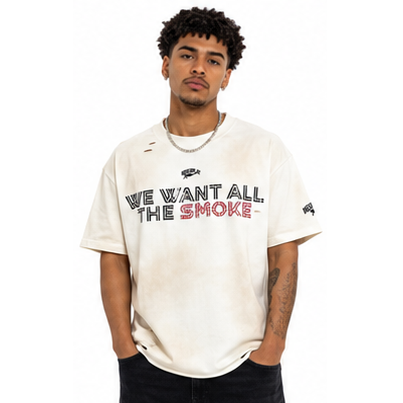 Rough play all the smoke t-shirt by ROUGH PLAY