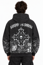First row shadow worship flame ritual zip up hoodie by FIRST ROW