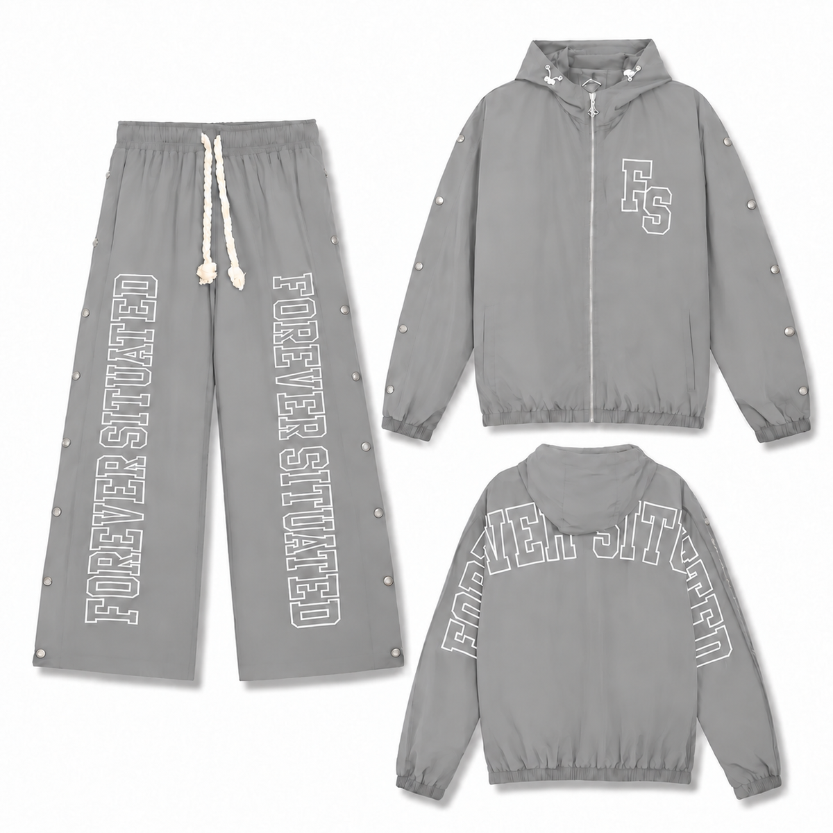 Forever situated classic logo nylon tracksuit by FOREVER SITUATED