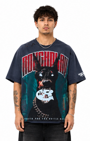 Rough play dog cover art t-shirt by ROUGH PLAY