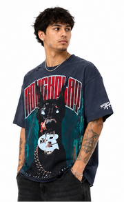Rough play dog cover art t-shirt by ROUGH PLAY