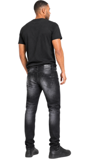 M.society slim straight fit rip and repair denim by M.SOCIETY