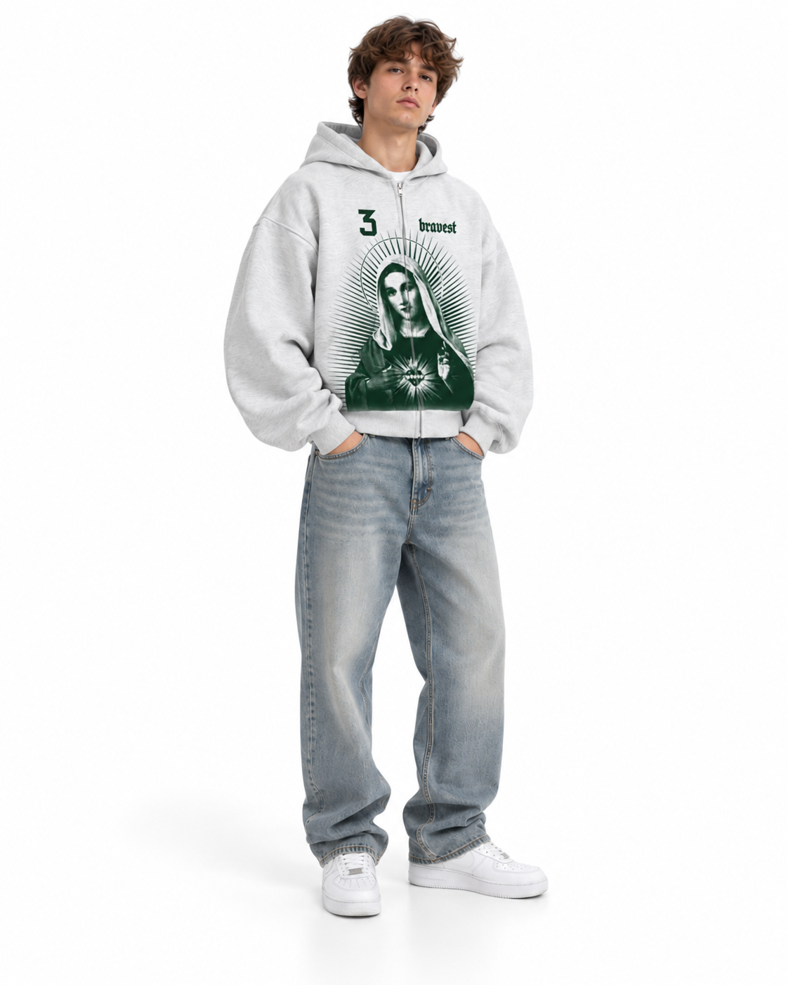 Bravest studios Mary zip up hoodie by BRAVEST STUDIOS