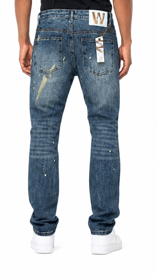 Waimea relaxed straight distressed denim by WAIMEA