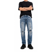 M.society slim straight fit rip and repair denim by M.SOCIETY