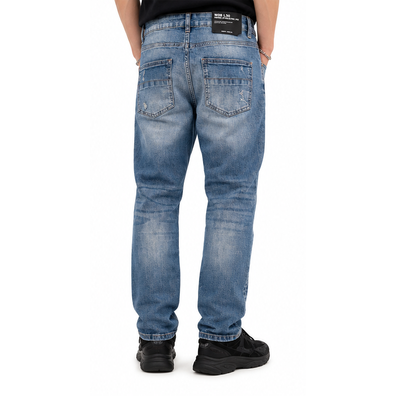 M.society slim straight fit rip and repair denim by M.SOCIETY