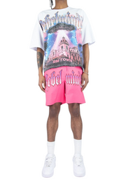 Rebel Minds rm town rhinestone nylon shorts by REBEL MINDS