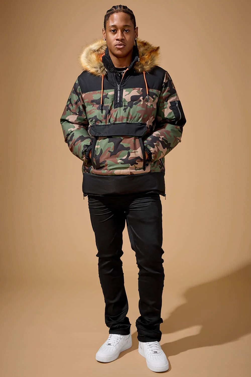 Jordan craig pullover bubble anorak jacket by JORDAN CRAIG